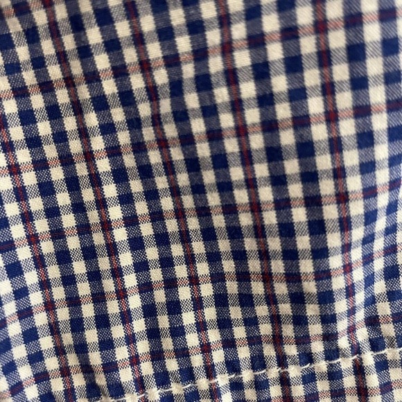 VINTAGE POLO RALPH LAUREN TYLER SHORTS BLUE GINGHAM CHECK CHINO PLEATED … - Picture 3 of 6